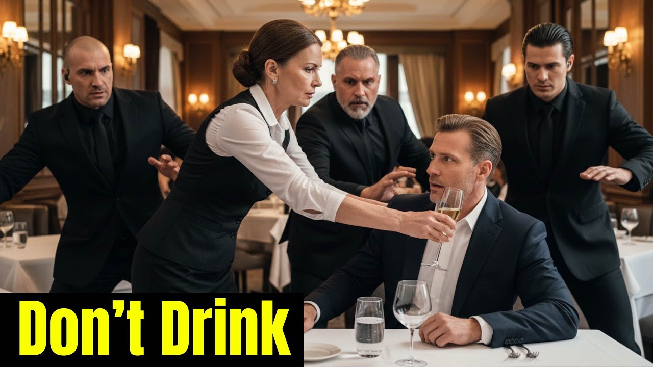 “Don’t Drink That,” the Waitress Warned — Seconds Later, the Billionaire’s Mobster Guards Lunged