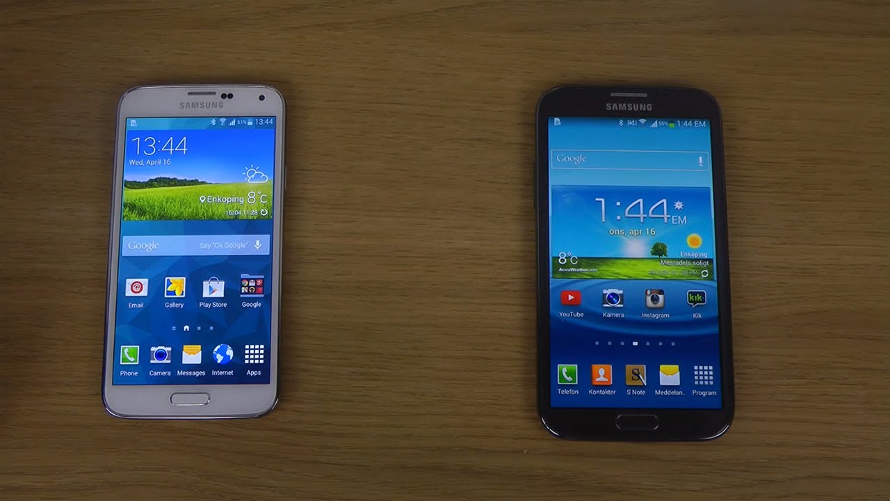 Samsung Galaxy S5 vs. Samsung Galaxy Note 2