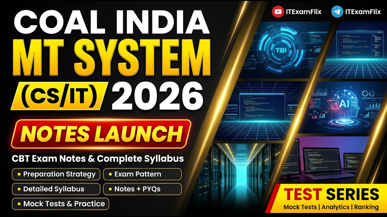 CIL MT System Syllabus and Notes | Recruitment 2026 | Paper-II IT Subjects