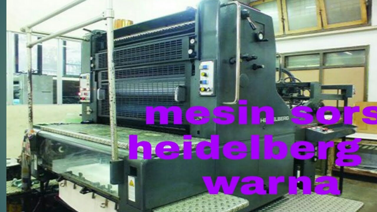 Cara kerja mesin sors 1 warna ukuran 102/72