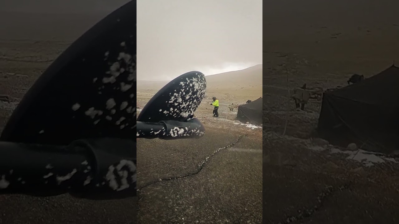 When I was Trapped in a Himalayan snowstorm at UmLing La Pass #youtubeshorts