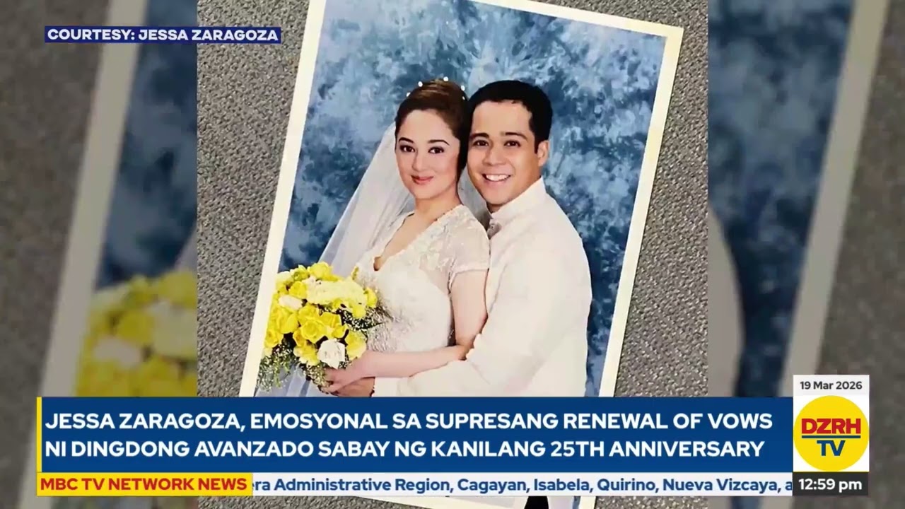 Jessa Zaragoza, emosyonal sa renewal of vows ni Dingdong Avanzado sabay ng kanilang 25th anniversary
