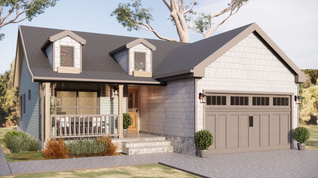 Perfect Cottage Living: Tour a 3-Bedroom Haven with Home Office and Garage