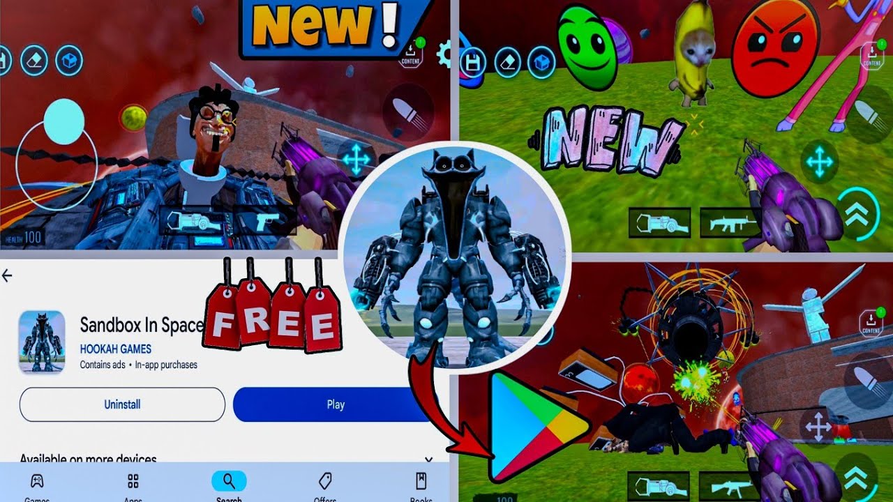 SANDBOX IN SPACE NEW UPDATE VERSION 4.8.8 THE GAME PLAY|| #sandbox #garrysmodsandbox #cameraman