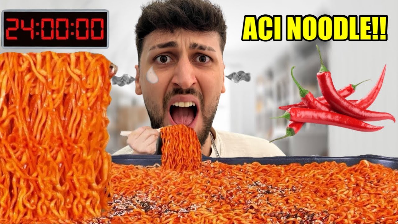 24 saat boyunca sadece ACI NOODLE yedim! (Kafeden kovuldum!)