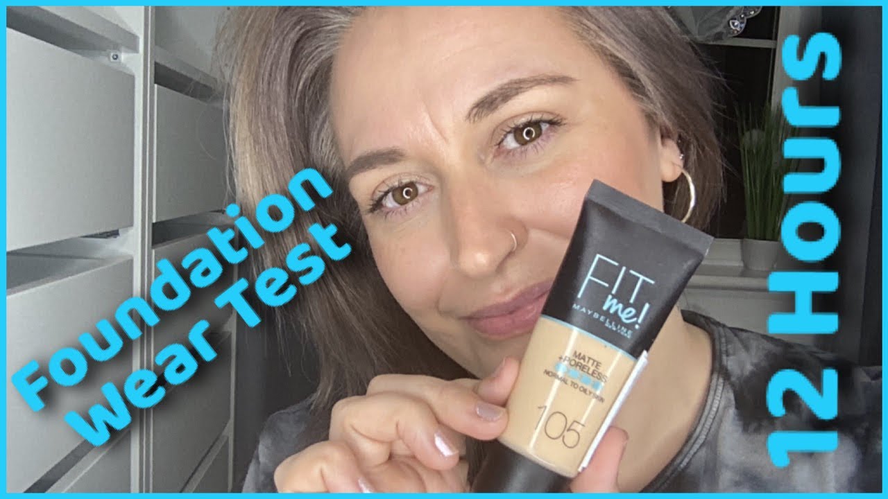Maybelline FIT Me Matte & Poreless Liquid Foundation (Shade 105) / 12 hours foundation wear test