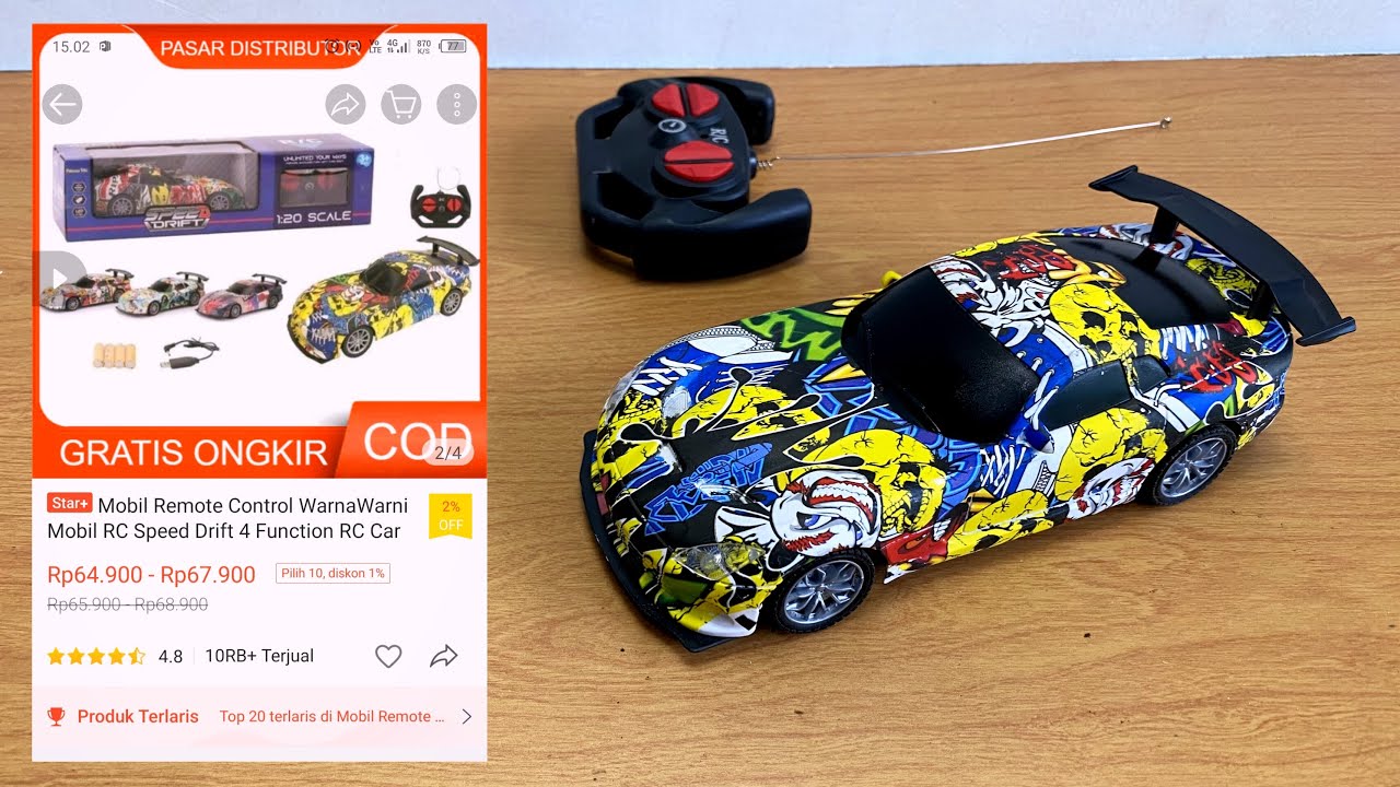 Nyobain Beli Rc Mobil Drift Terlaris di Shopee, Harga Cuma 60ribuan..!!😅