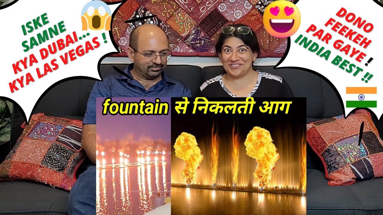 Futala: India's BIGGEST BEST Dancing Musical Fountain😱  | Shocked Indian American Reactions 😍