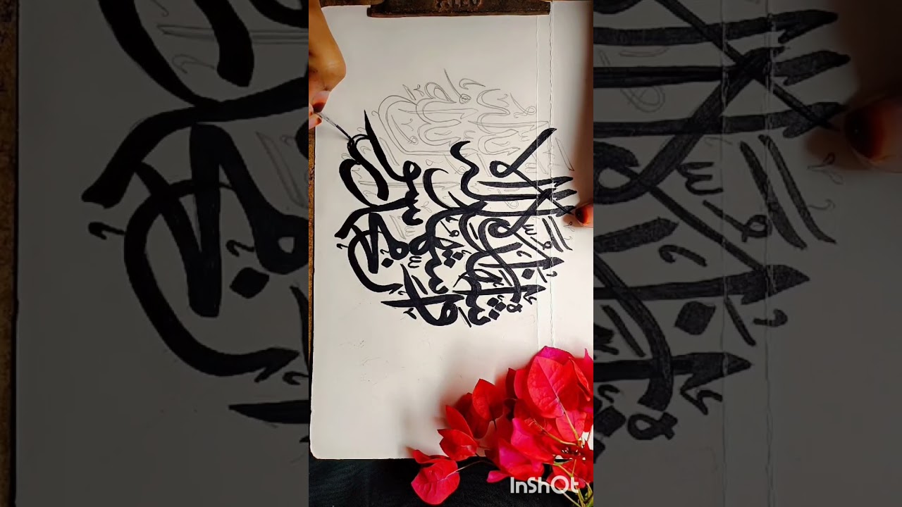 😱😱😱Beautiful arabic calligraphy paint #yt#viral#video🖌️🎨🎨