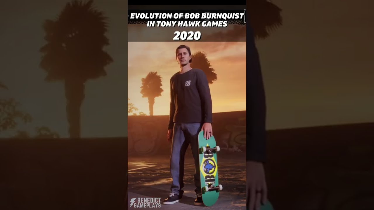 Evolution of Bob Burnquist in Tony Hawk Games (1999-2020)