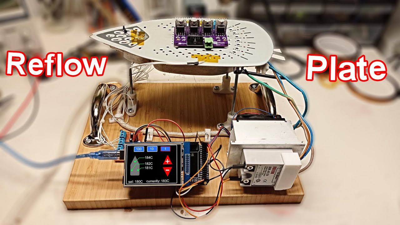 DIY  Reflow Plate with an old iron - Luis Geissler