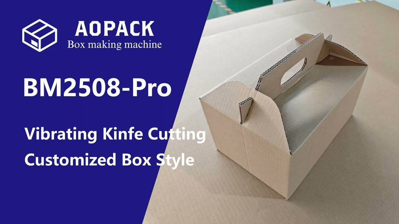 Aopack Box Maker Machine BM2508-Pro Cutting Customized Carton Box Style