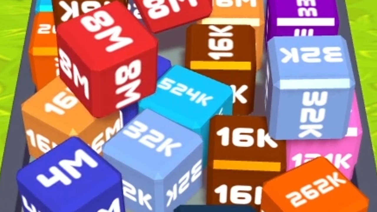 Merge Cube 2048 3D - ASMR Gameplay (Cubes Math, Level Up NumberBlocks Jelly Balls) Inka Kubes 57