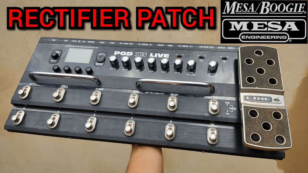 POD X3 LIVE - Patch Mesa Boogie Dual Rectifier - Passo a Passo