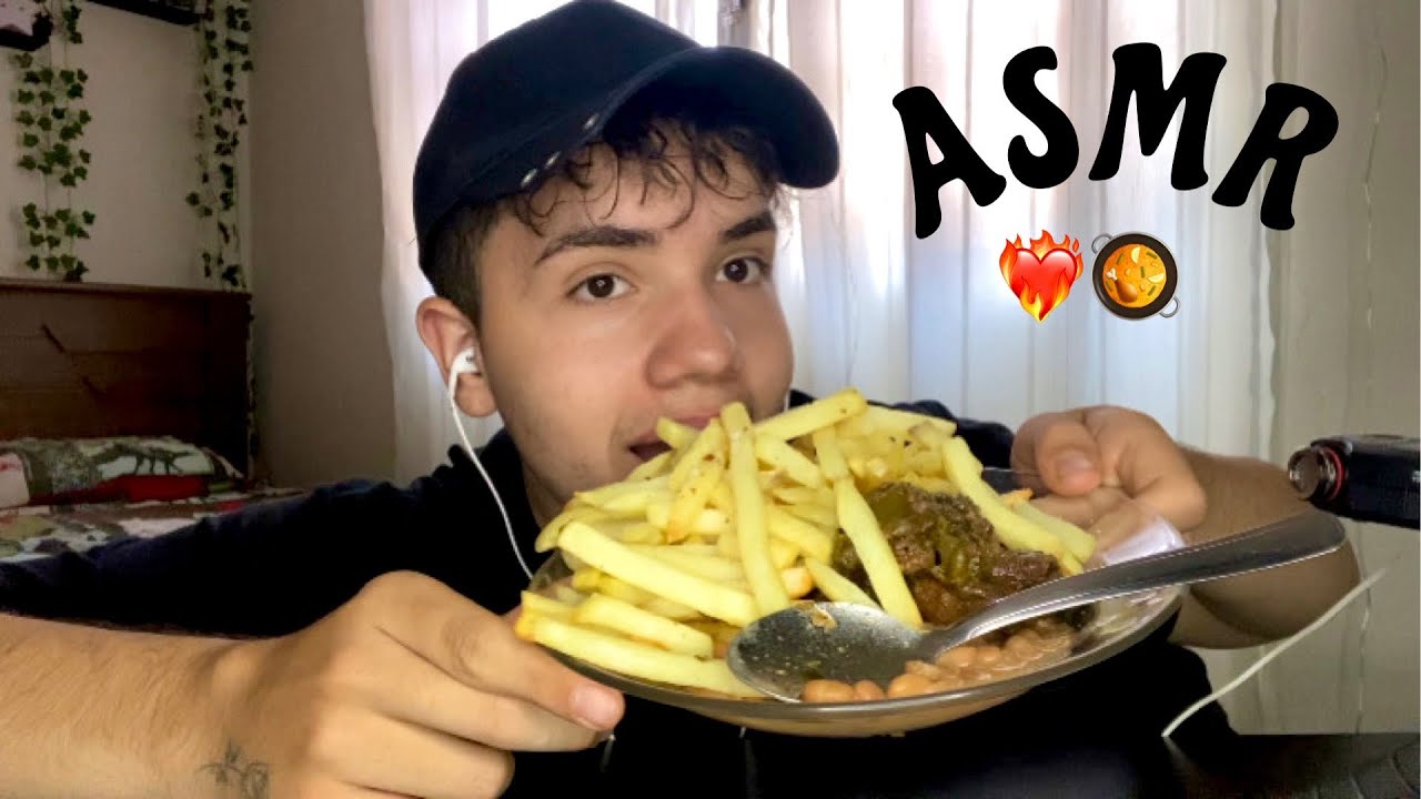 ASMR BATATA FRITA E CARNE DE PANELA / COMIDA CASEIRA 🍟💖