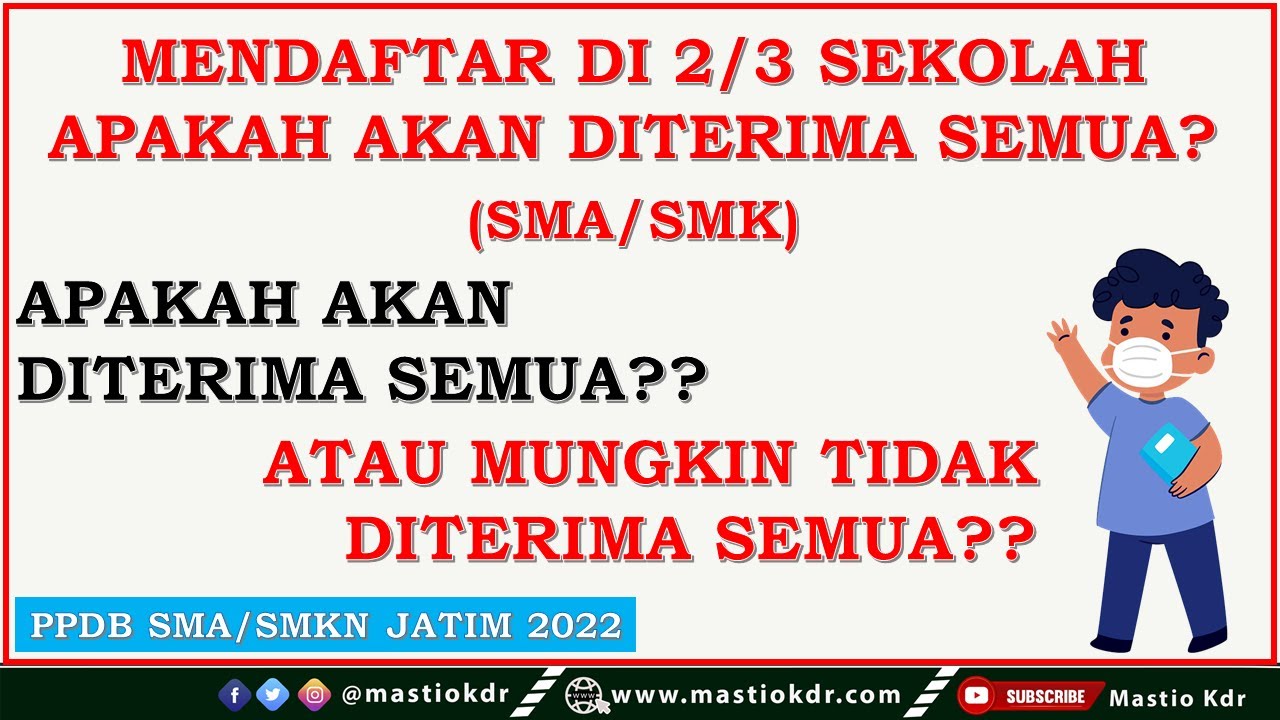 Daftar Memilih 2/3 Sekolah/Jurusan Apakah Akan DITERIMA SEMUA??Jalur Prestasi Nilai Akademik SMA/SMK