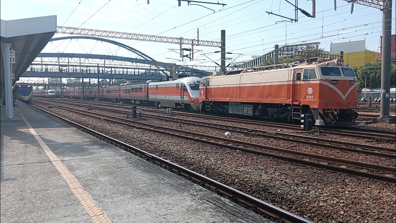 8714次故障編組迴送本務E222,迴送E1063+12pp客+E1043，彰化開車（2026/2/3）
