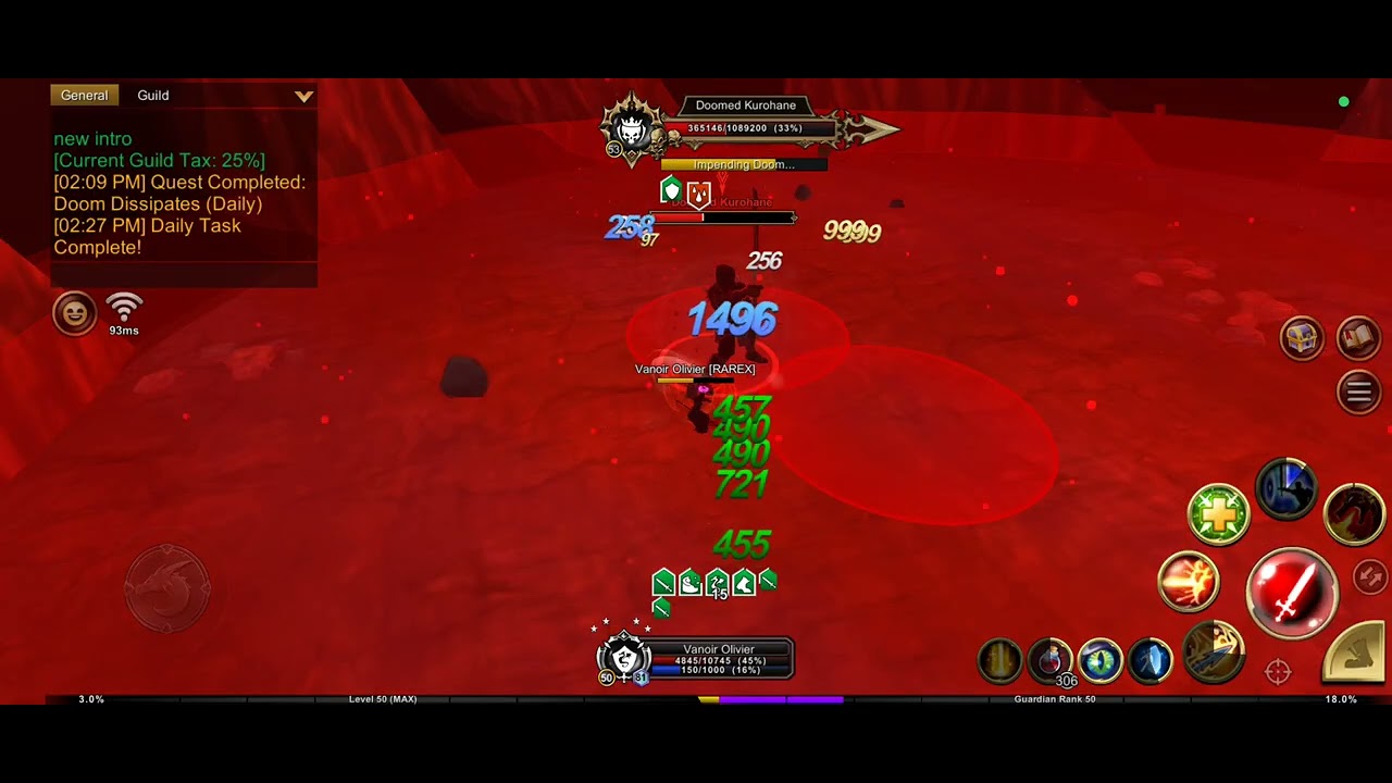 AQ3D - Haste build Guardian with no mana pots vs Kurohane