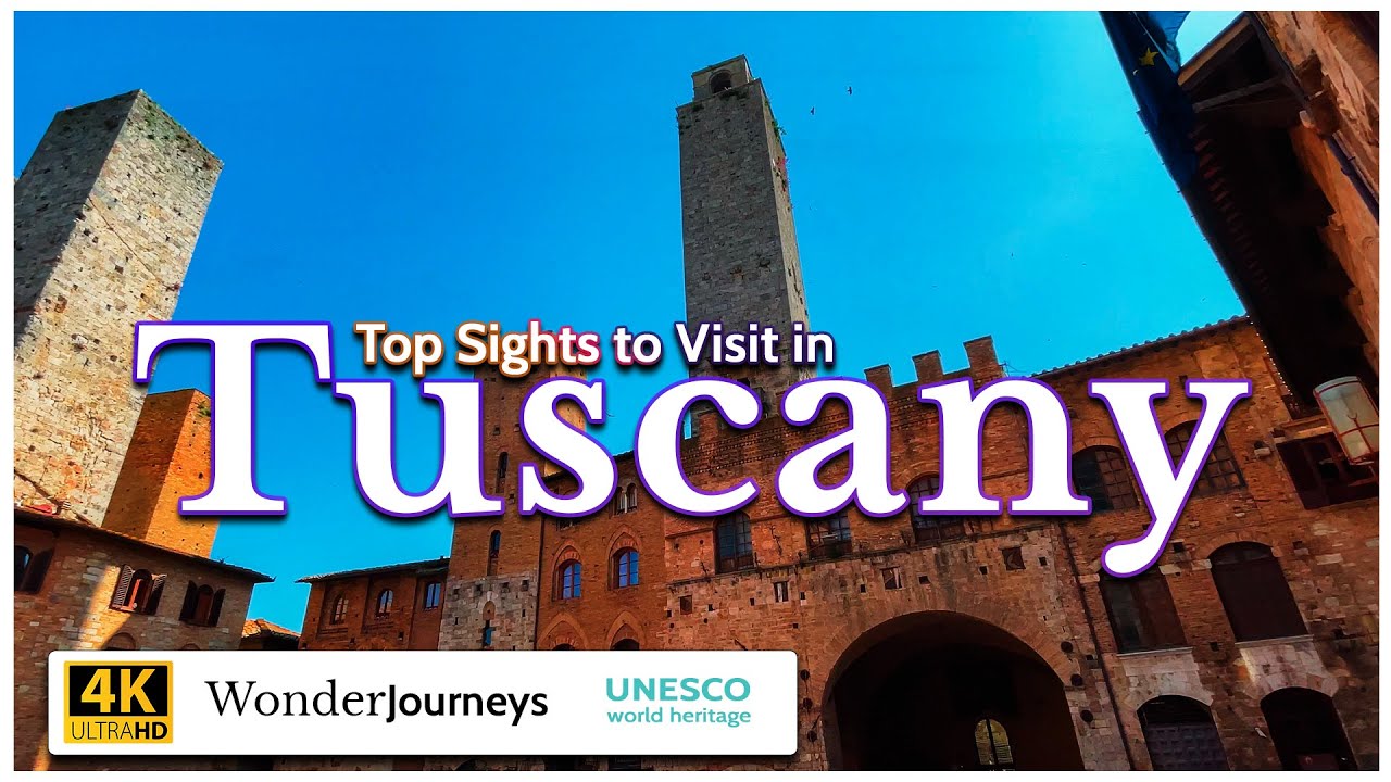 Top sights in Tuscany. Travel Guide. 4K Drone & Walk