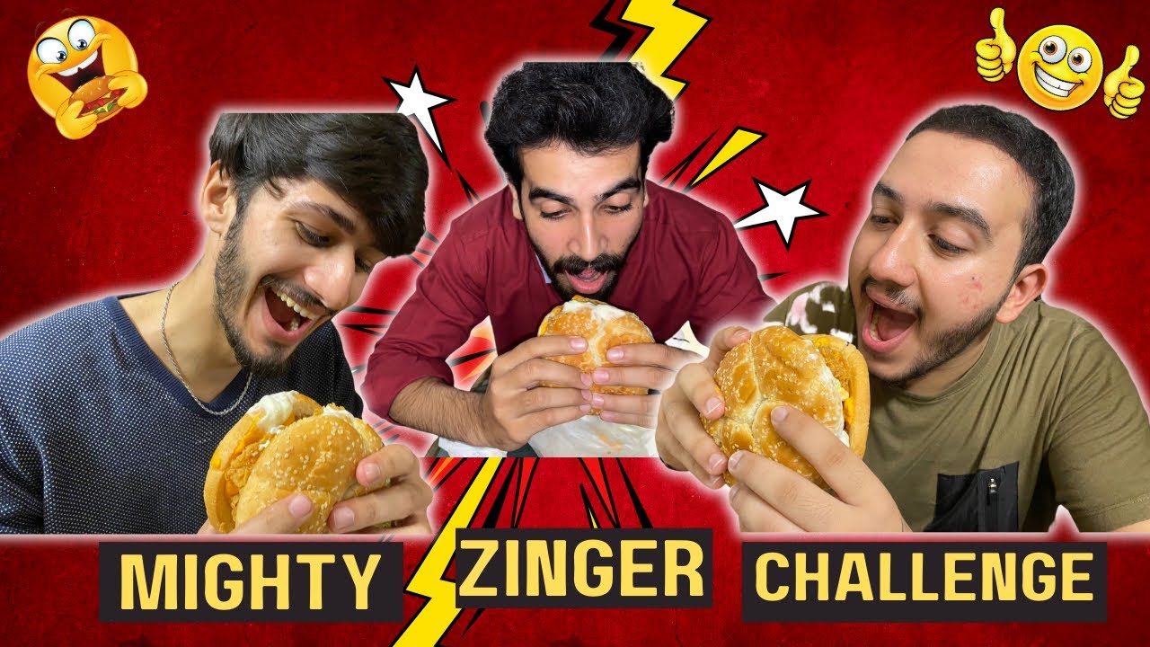 Mighty zinger challenge 🍔 jo hary ga wo paisy dega 😂