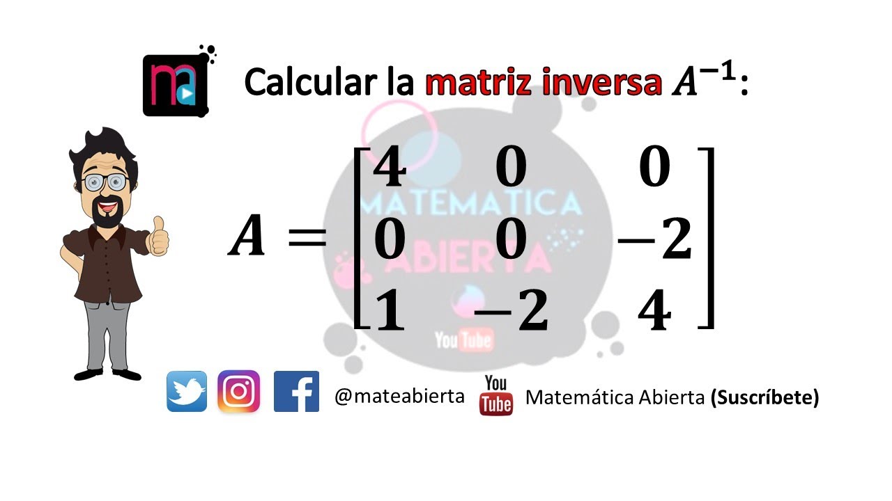 MATRIZ INVERSA por método Gauss Jordan / Ejemplo 1 (Nivel: Medio)