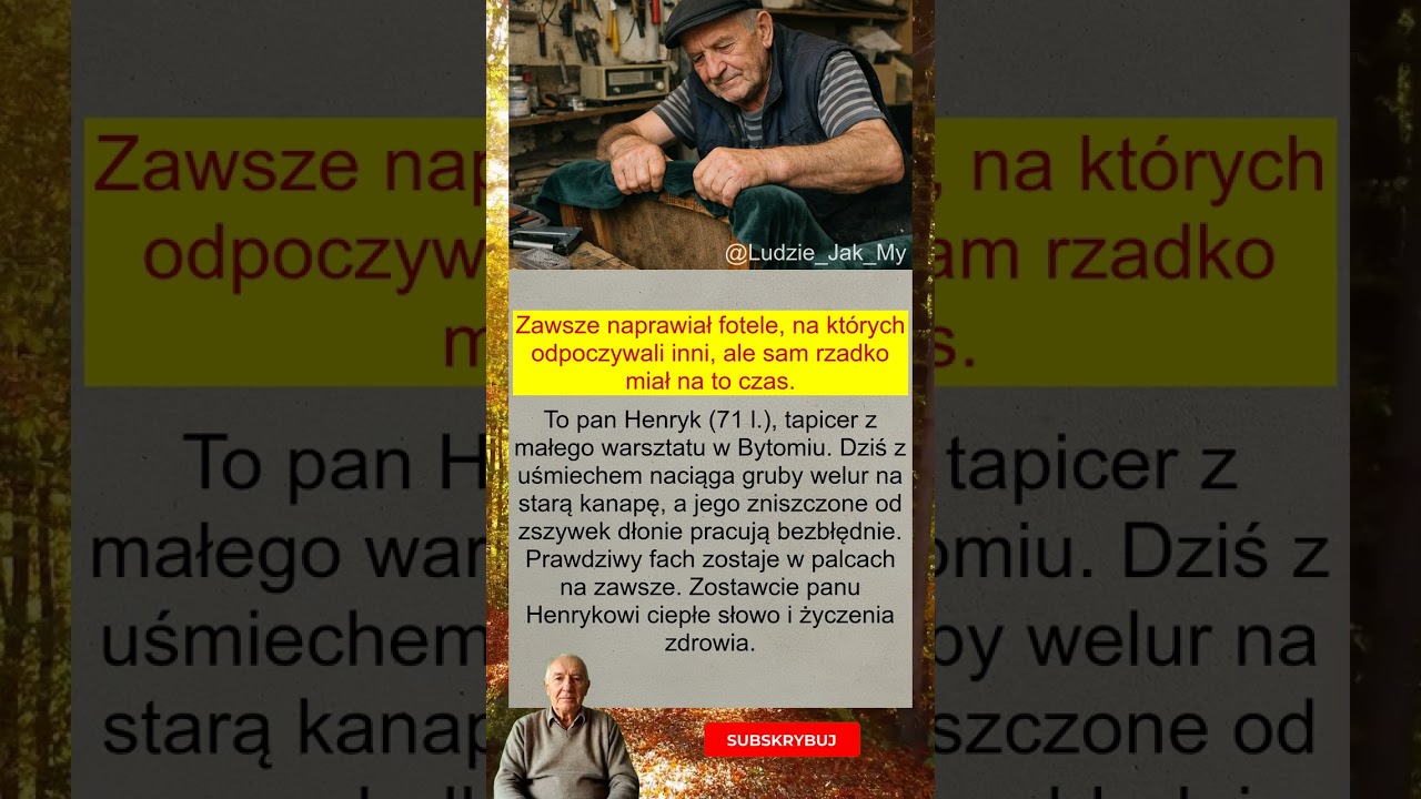Ostatni taki rzemieślnik w mieście... 🪑