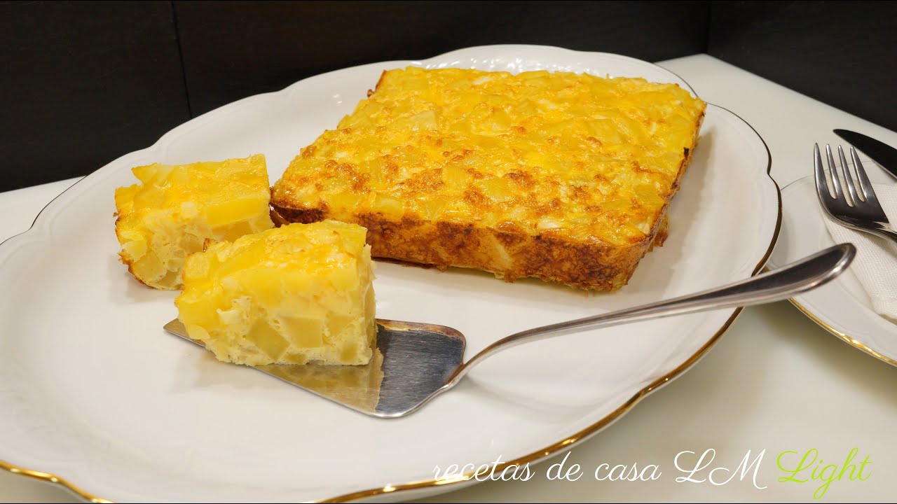 SIN NADA DE GRASAS TORTILLA DE PATAT LIGHT RECETA FÁCIL RÁPIDA ECONÓMICA TORTILLA BAJA EN CALORÍAS