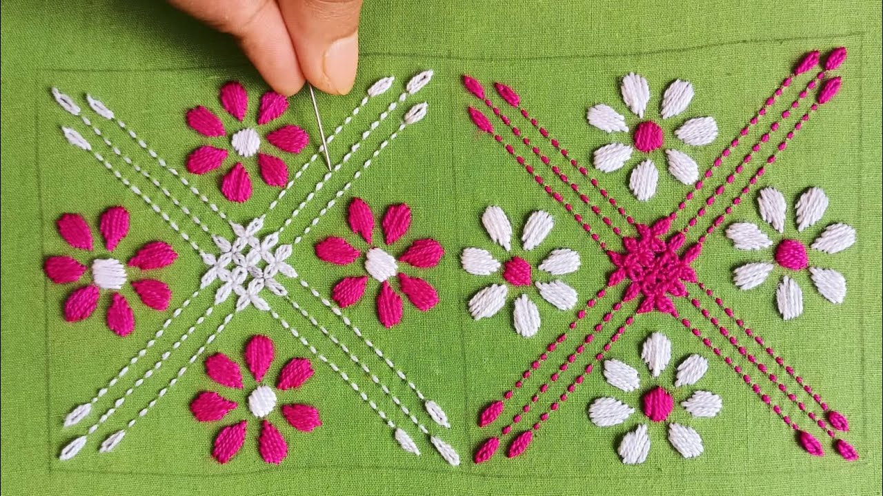নকশী কাঁথা সেলাই !! Latest Bangladeshi Traditional Nokshi Katha Stitch Hand Embroidery Tutorial #264