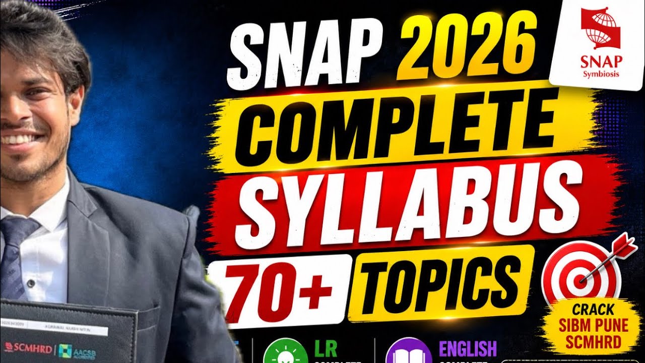 SNAP 2026 DETAILED SYLLABUS | ELIGIBILITY | PAPER PATTERN | BATCH 2 | WEEKLY TARGETS