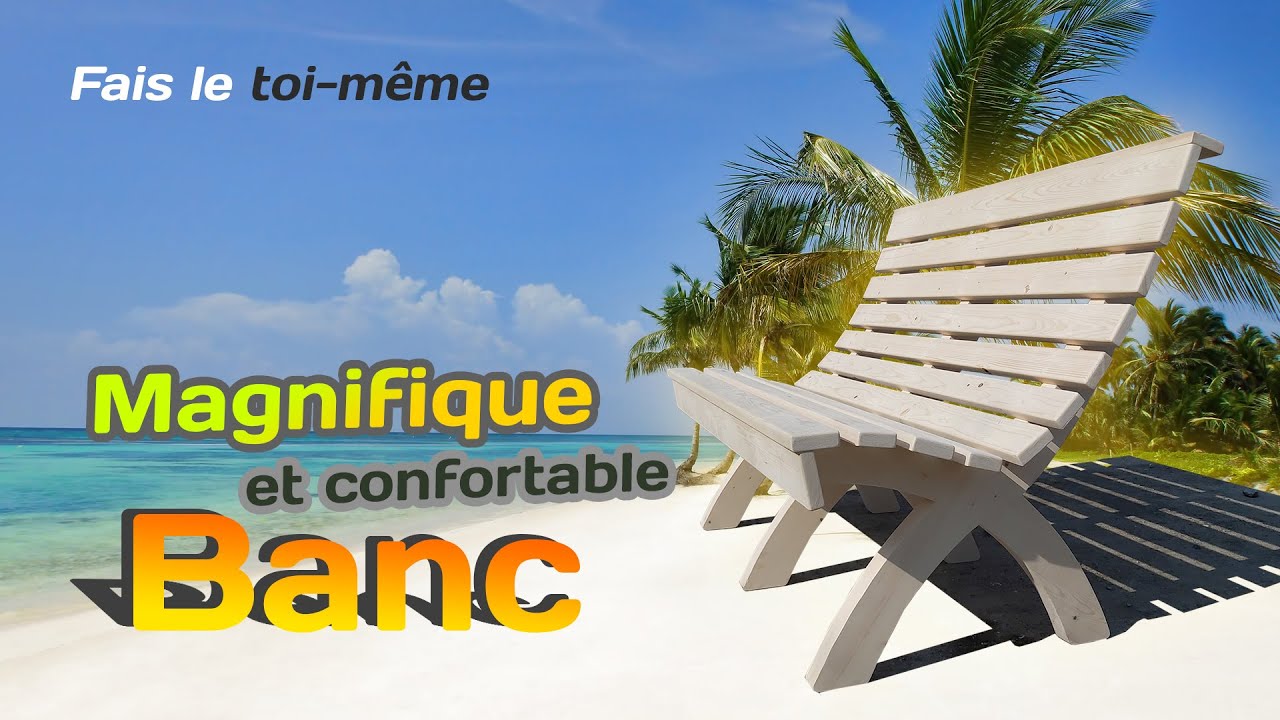 BANC très confortable. D'un arbre. Fais le toi-même. DIY