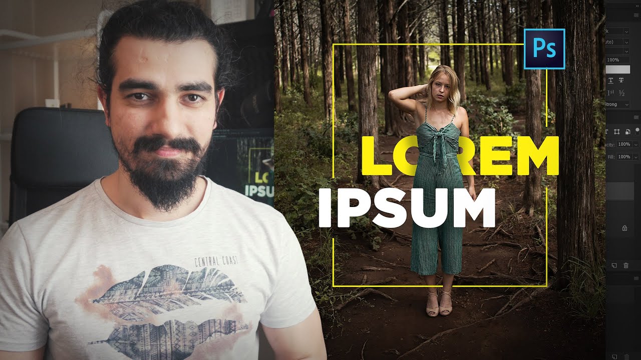 PHOTOSHOP'TA NESNELERİN ARKASINA YAZI YAZMAK (Çok Basit Yöntem!)