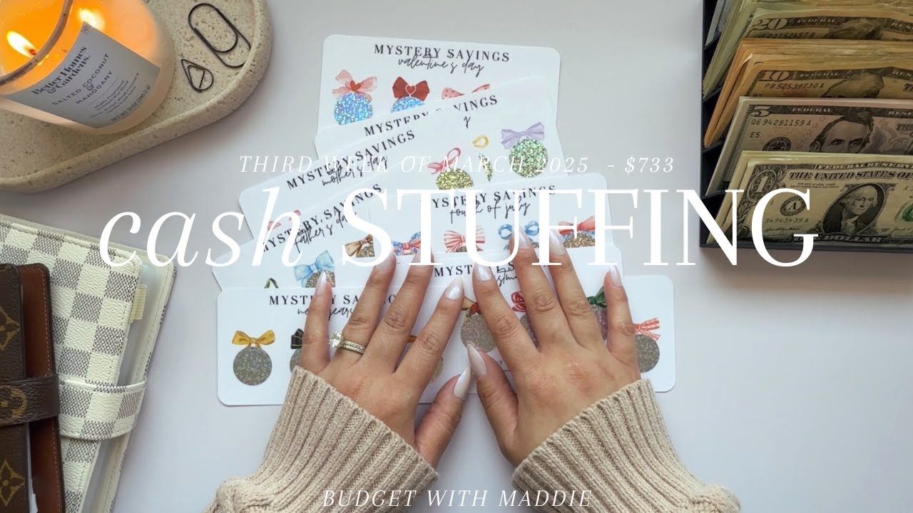 CASH STUFFING + NEW ETSY PRODUCTS | $733 | MARCH 20215 WEEK 3 | WEEKLY CASH ENVELOPE STUFFING