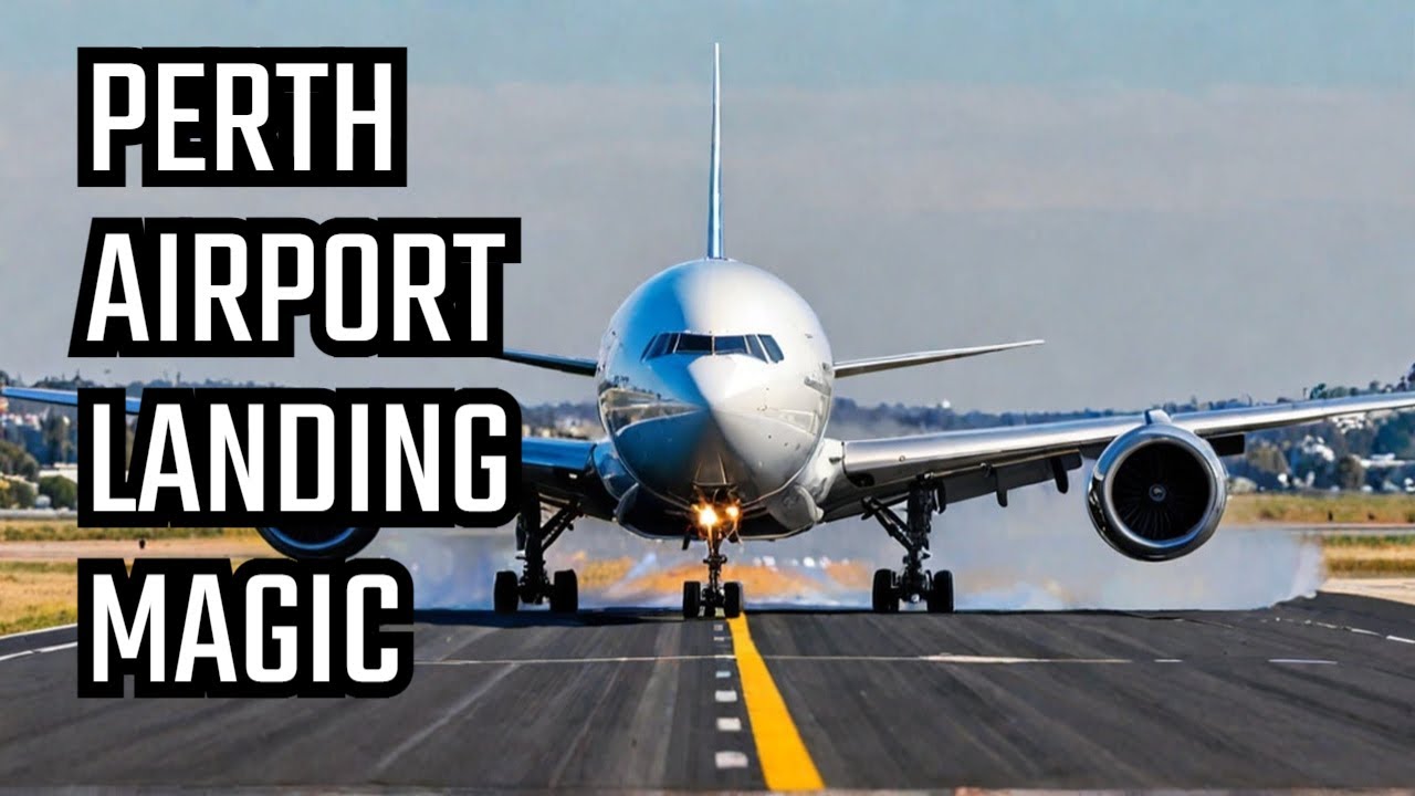 EMIRATES Boeing 777 Makes PERFECT Landing at Perth Airport!
