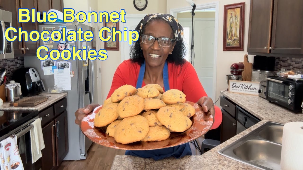 Blue Bonnet Chocolate Chip Cookies: A Buttery Delight 😋 |   @cookingsemi-homemadewithJoyce