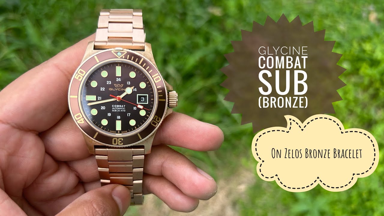 Glycine Bronze Combat Sub + Zelos Bronze Bracelet - The Best Value in Watches?