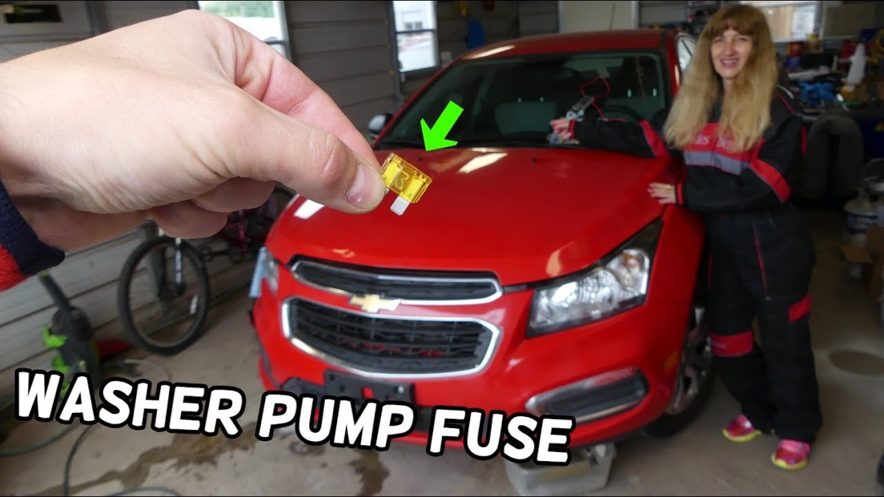 CHEVROLET CRUZE WINDSHIELD WASHER PUMP FUSE LOCATION REPLACEMENT  WASHER PUMP NOT WORKING  NOT SPRAY