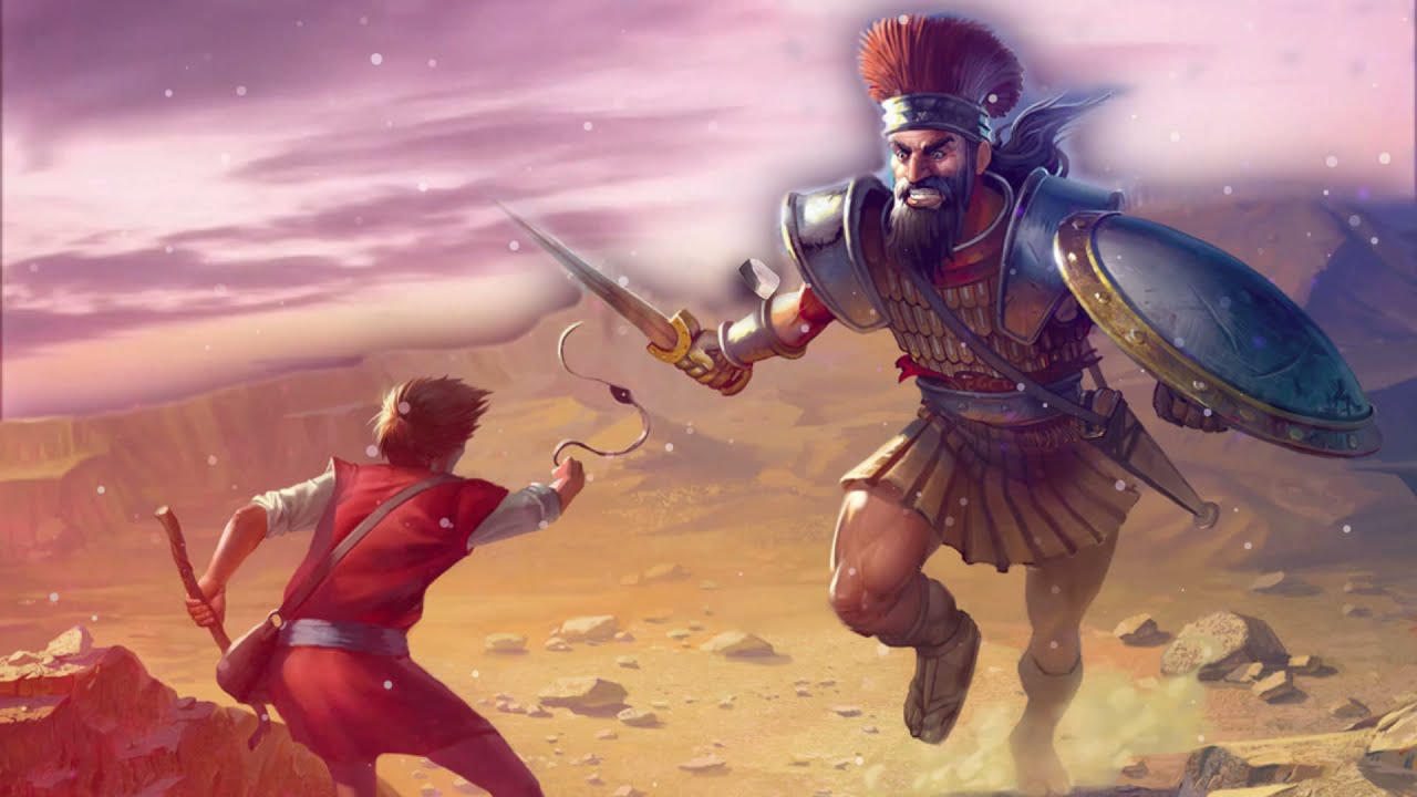 David and Goliath | bible david story | No copyright background video | Motion poster | loop | HD