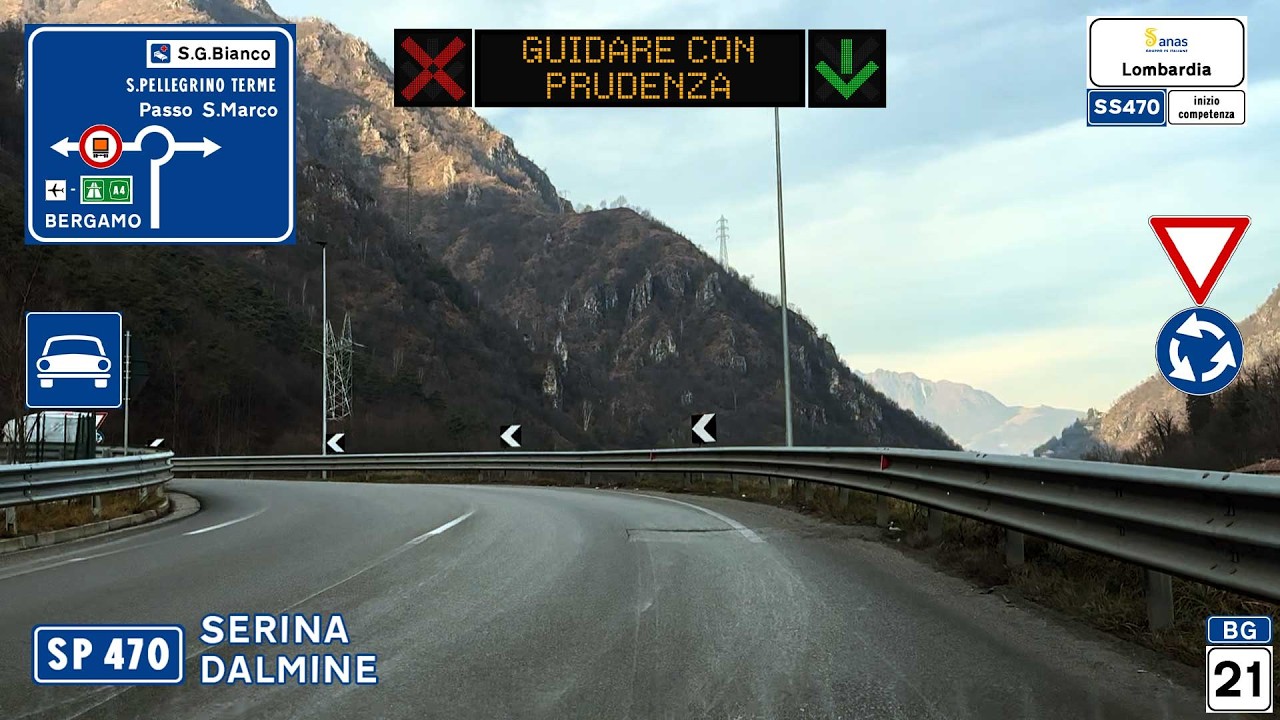 SP27, SS470, SS470dir | percorso MULTISTRADALE | SERINA - DALMINE