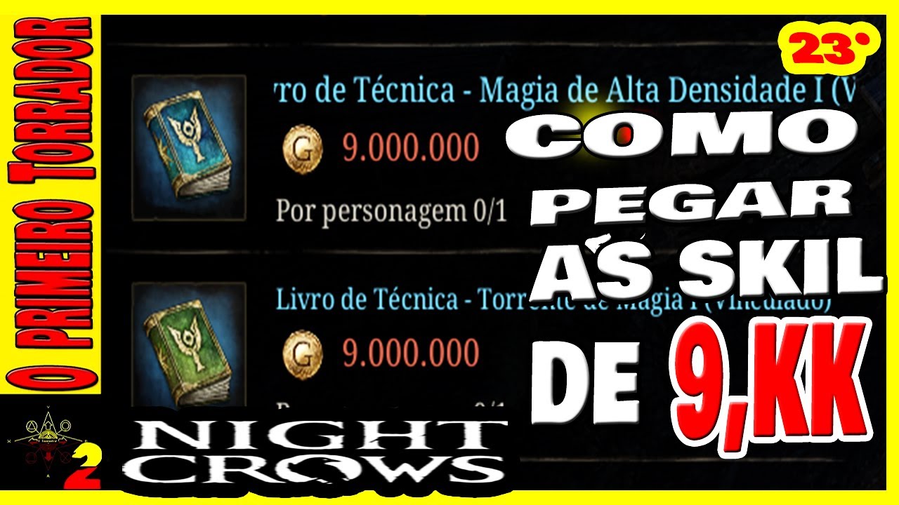 COMO PEGAR AS SKIL DE 9.KK DICA SIMPLES (NIGHT CROWS) (Ep22°)