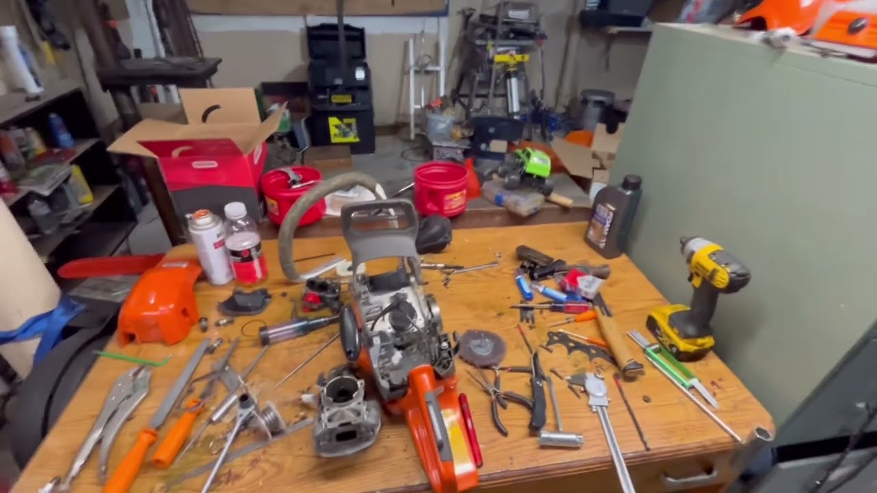 Husqvarna 562 markii tear down for a base gasket delete went not so well