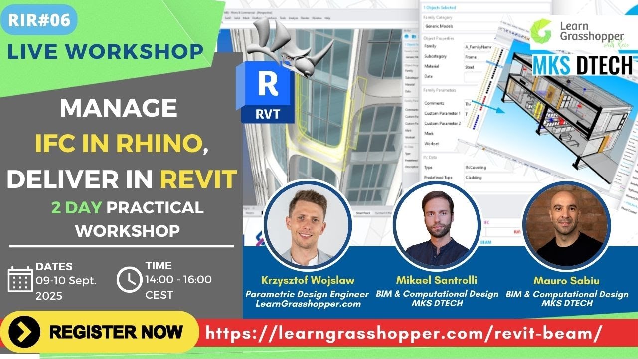 Manage IFC in Rhino, Deliver in Revit - Day 1 practical workshop with MKS