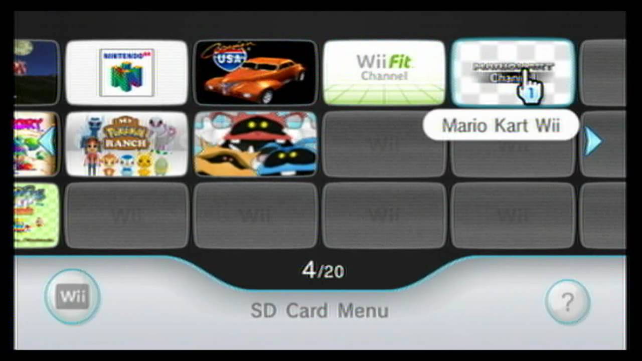 Wii System Menu Version 4.0: New SD Card Menu