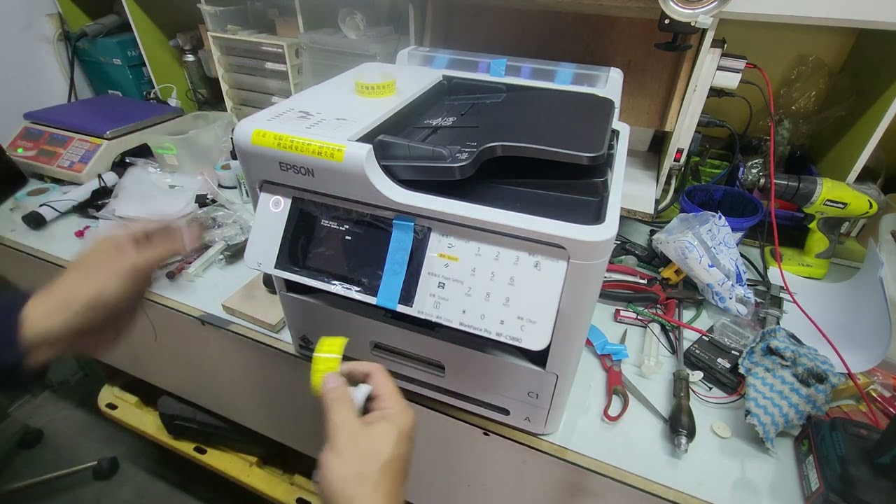 【改裝紀錄】EPSON WF-C5890 連續供墨改裝紀錄 #軟改刷機免晶片 #四色全改黑色顏料墨水 #極光墨水 #最後一台可軟改的新機 20260102