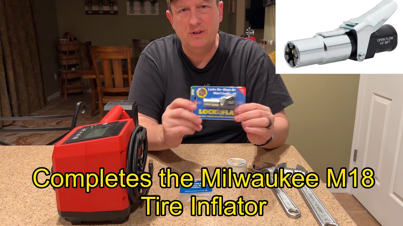 LockNFlate Tire Inflator Adapter (Milwaukee M18 and others)