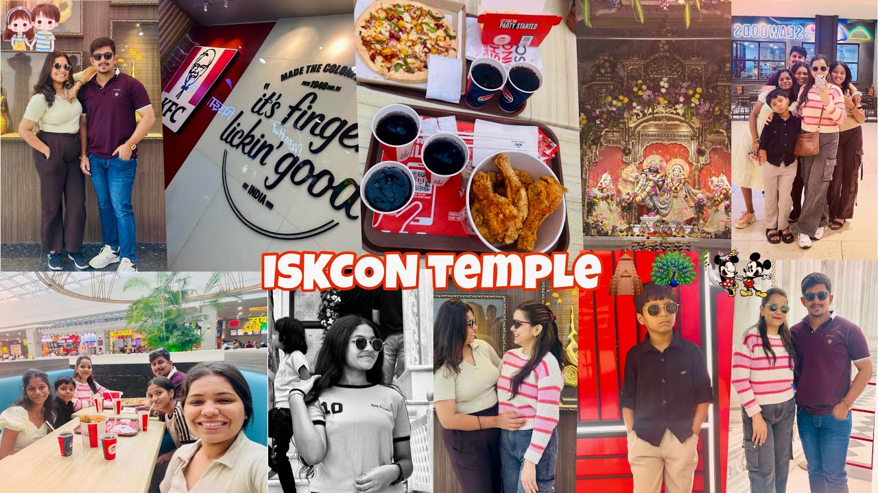 Amhi gelo iskon temple la🛕🦚🕊️#familyvlog #vrusket@Vrushalishinde-2319 