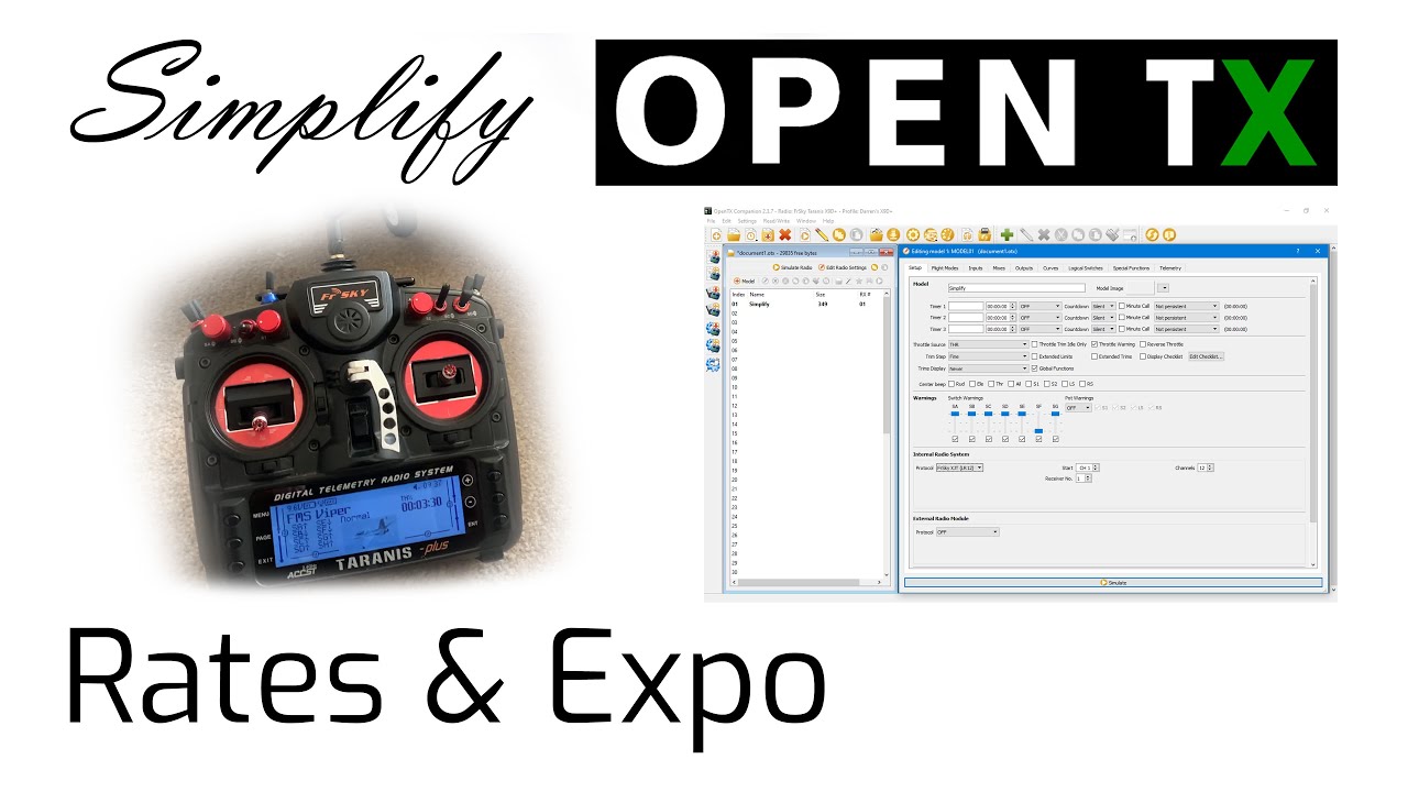 How to add Rates and Expo in OpenTX