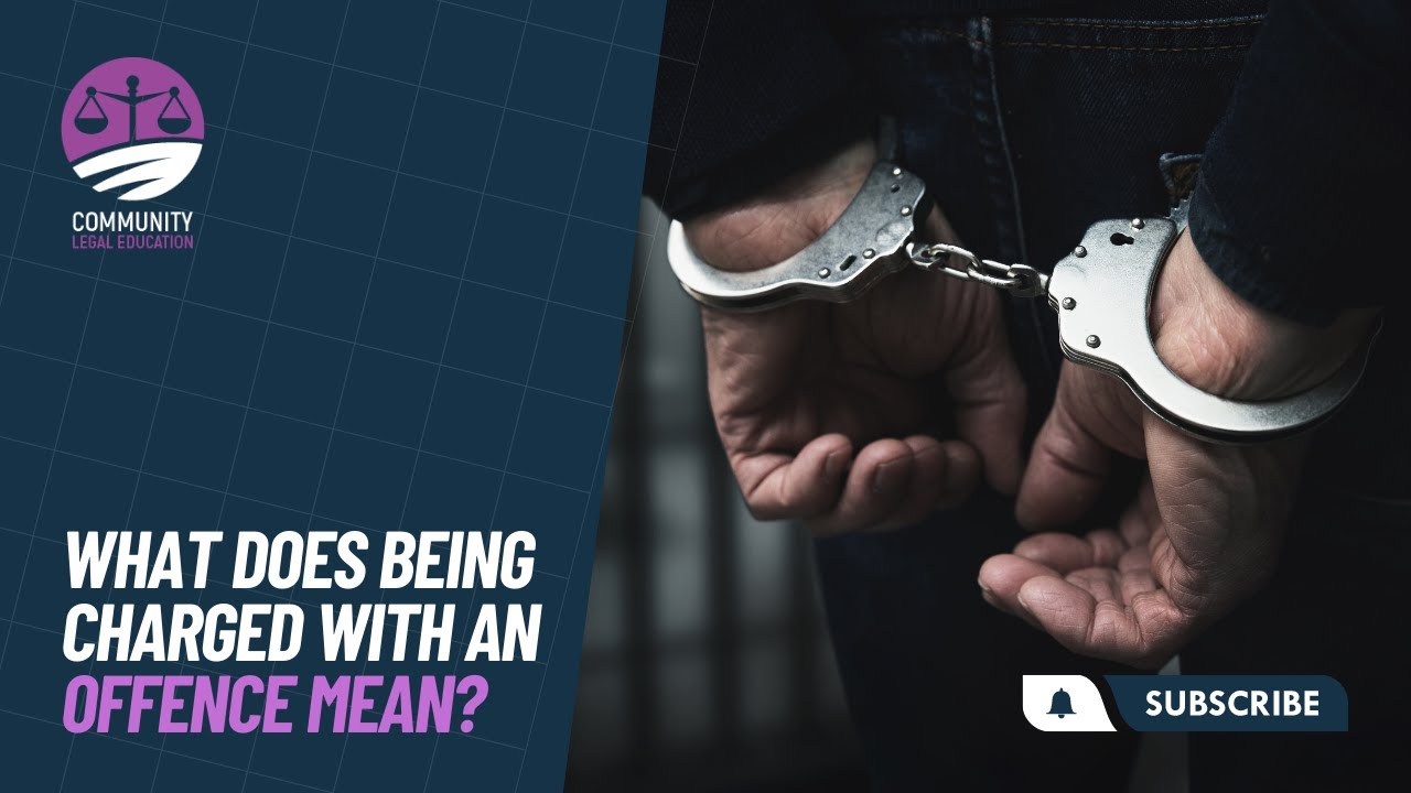 What does being charged with an offence mean?