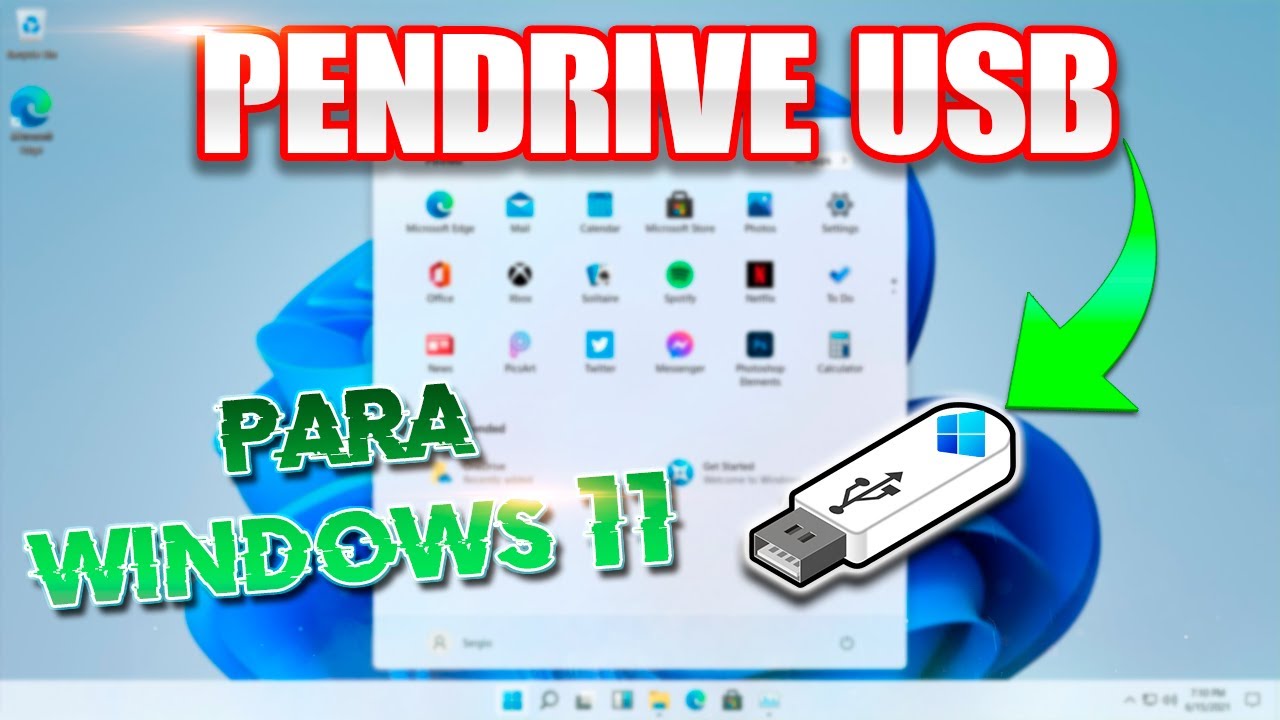 Como crear PENDRIVE USB de WINDOWS 11 en UEFI con RUFUS 2021 para INSTALAR desde 0 MEMORIA USB WIN11