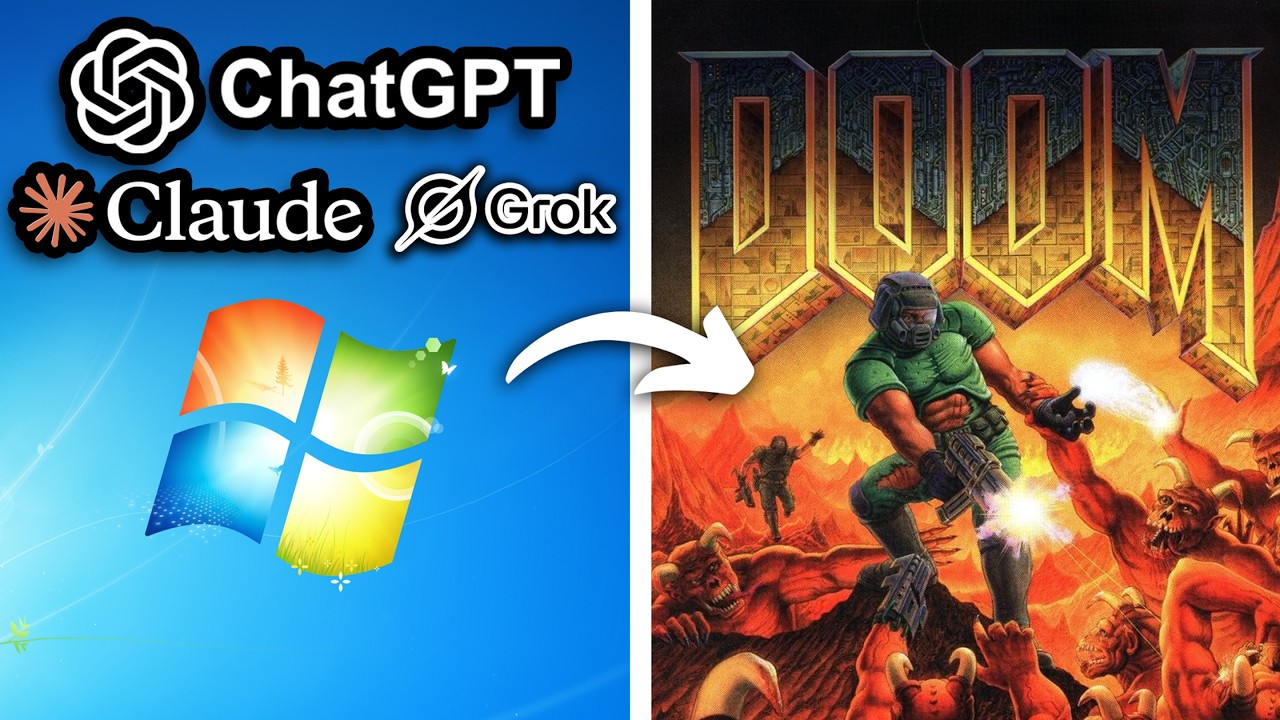 8 искусственных интеллектов работают вместе, чтобы запустить Doom на специально созданной операци...