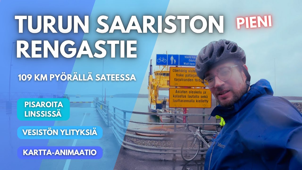 Turun Saariston Pieni Rengastie - 109 km py&ouml;r&auml;ll&auml; sateessa